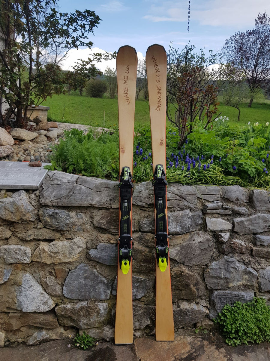 Fischer-Ski mit Zirbenfurnier inklusive Laserung aufgemöbelt