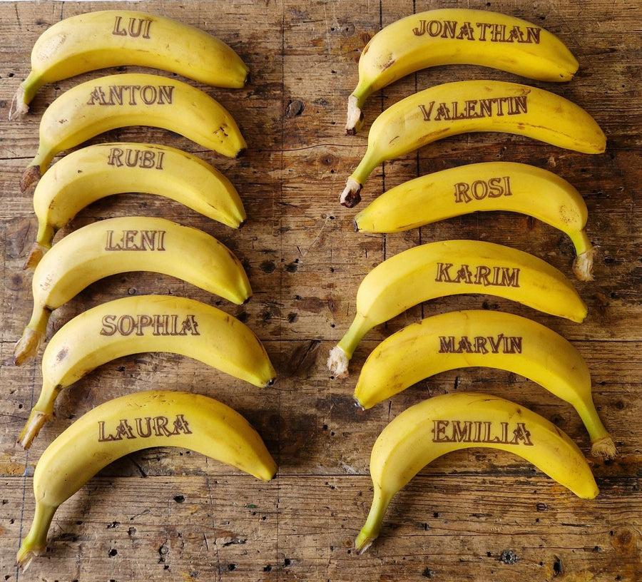 personalisierte Bananen